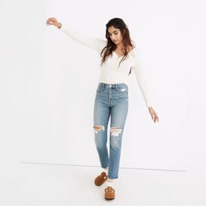 Madewell The Perfect Vintage Jean in Denman Wash Size 24 Distressed EUC NC328